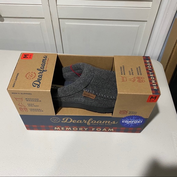 Dearfoams Men’s Slippers w/ Indoor/Outdoor Outsole - Picture 5 of 9